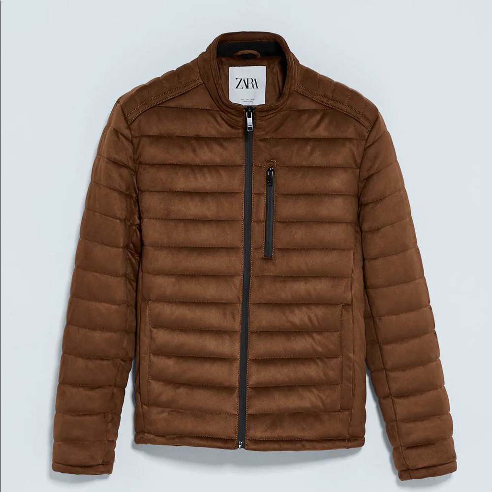 ZARA “SUEDE” puffer